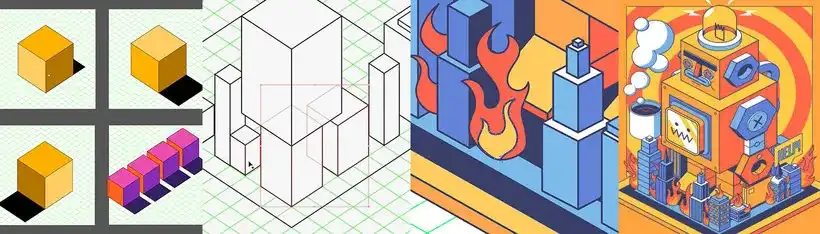 图片[2]-从零开始学等距矢量插画 中文字幕（画质超清带素材）-造集CREASETS