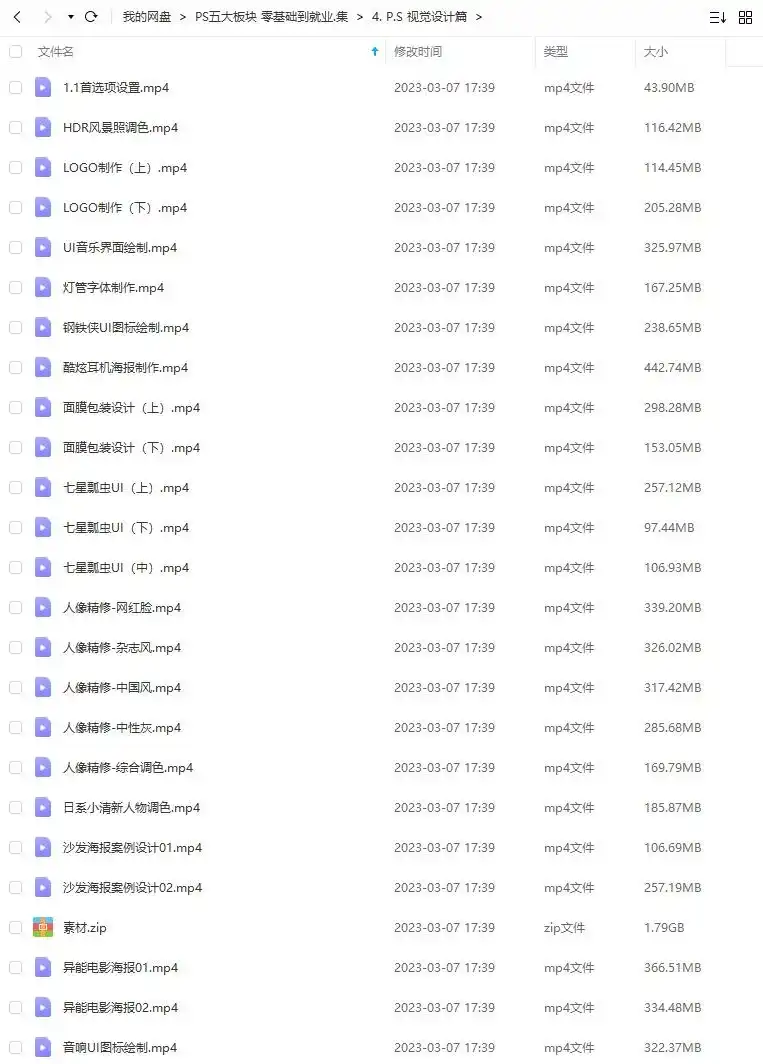 图片[3]-PS五大版块 零基础到就业教程（画质高清带素材）-造集CREASETS