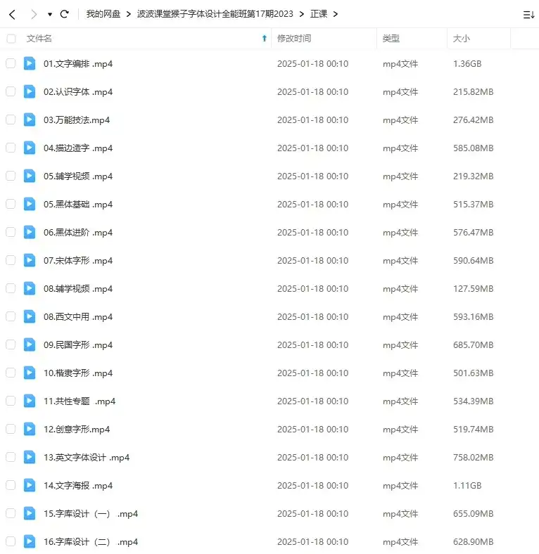 图片[3]-猴子字体设计全能班第17期2023年（高清画质带素材）-造集CREASETS