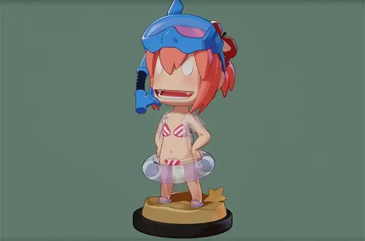 Blender Q版卡通人物花茶全流程案例（高清画质带素材）-造集CREASETS