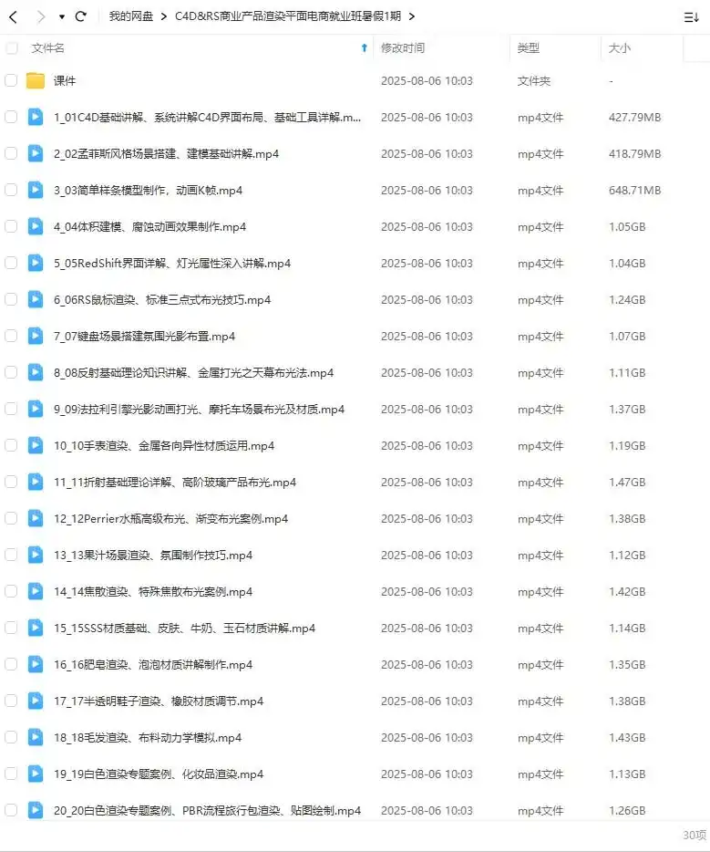 图片[2]-C4D & RS商业产品渲染平面电商就业班暑假1期2024年（高清画质带素材）-造集CREASETS