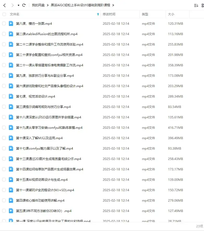 图片[2]-黑派AiGC轻松上手AI设计0基础到高阶课程2024年（画质清晰无素材）-造集CREASETS