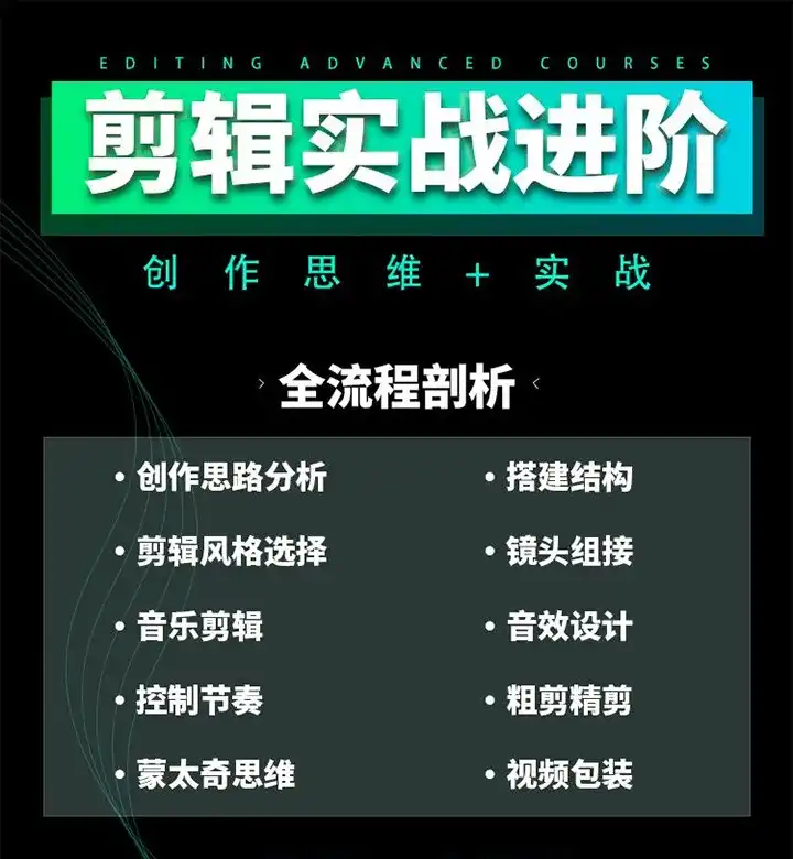 图片[1]-南门录像厅丨剪辑实战进阶创作思维课2023年（高清画质带素材）-造集CREASETS