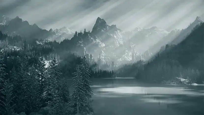 图片[4]-雪山松林V2版C4D OC渲染大场景教程 画质高清带素材-造集CREASETS