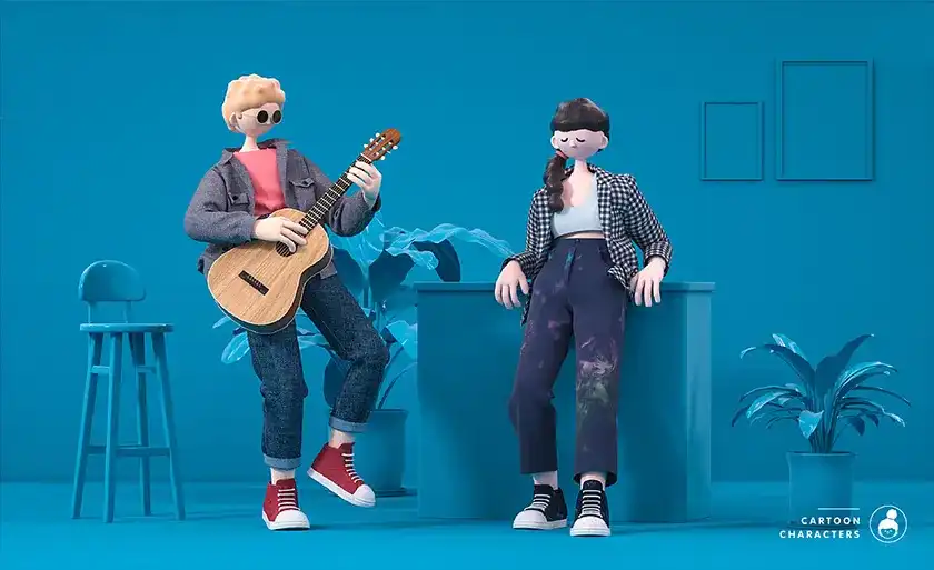 图片[1]-C4D+MD卡通角色建模绑定渲染教程（画质高清带素材）-造集CREASETS