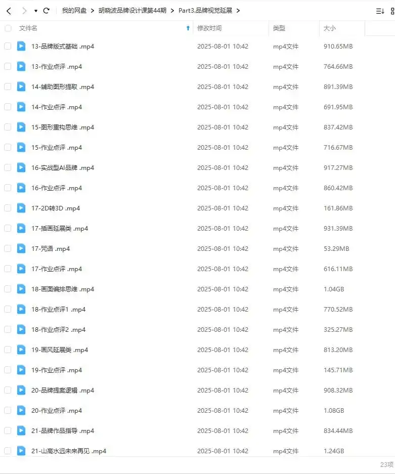 图片[2]-胡晓波品牌设计课第44期2025年（高清画质带素材）-造集CREASETS