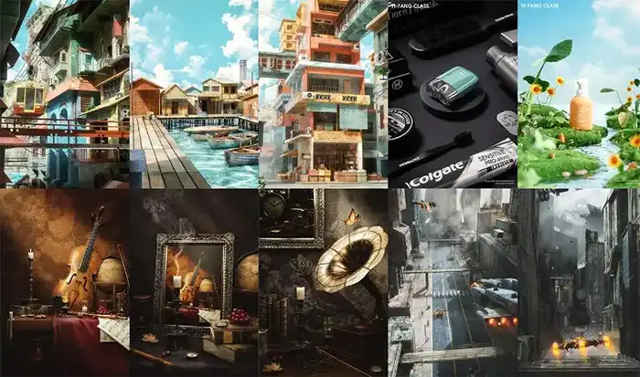 乙方C4D Octane建模渲染电商场景进阶合集（高清画质带素材）-造集CREASETS