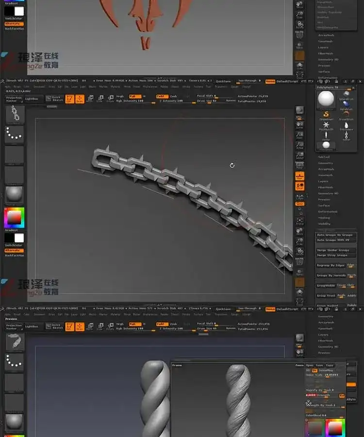图片[8]-【琅泽】阿彪ZBrush教程_ZBrush 4R7从入门到精通教程-造集CREASETS