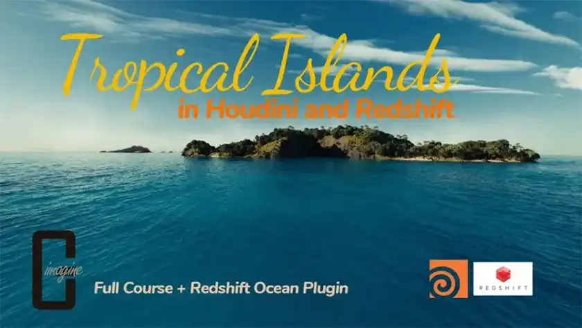 图片[1]-Houdini18.5电影级热带湖中小岛全流程（超清画质带素材）-造集CREASETS