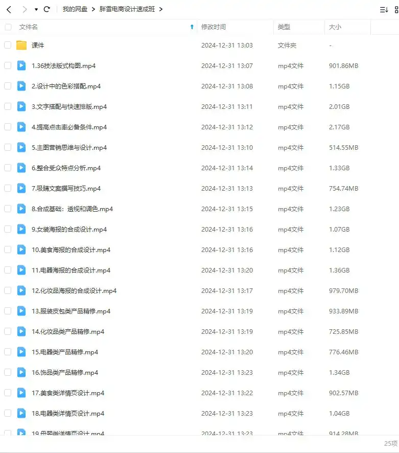 图片[1]-胖雪电商设计速成班（画质清晰带素材）-造集CREASETS