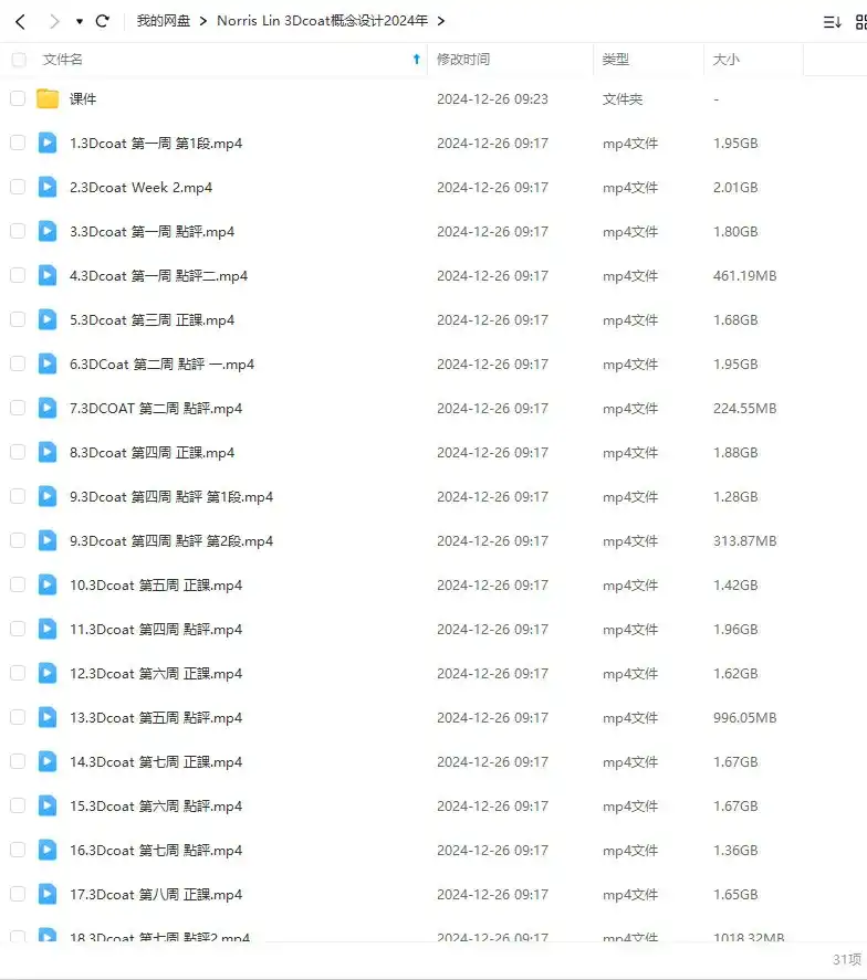 图片[2]-Norris Lin 3DCoat概念设计2024年1月结课（高清画质带素材）-造集CREASETS