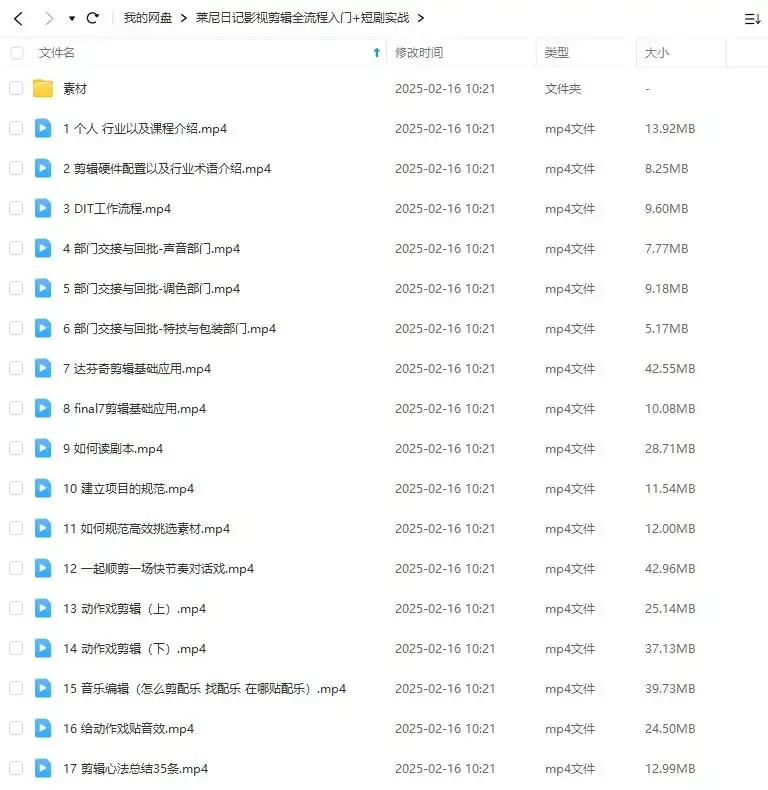 图片[2]-莱尼日记影视剪辑全流程入门+短剧实战（高清画质带素材）-造集CREASETS