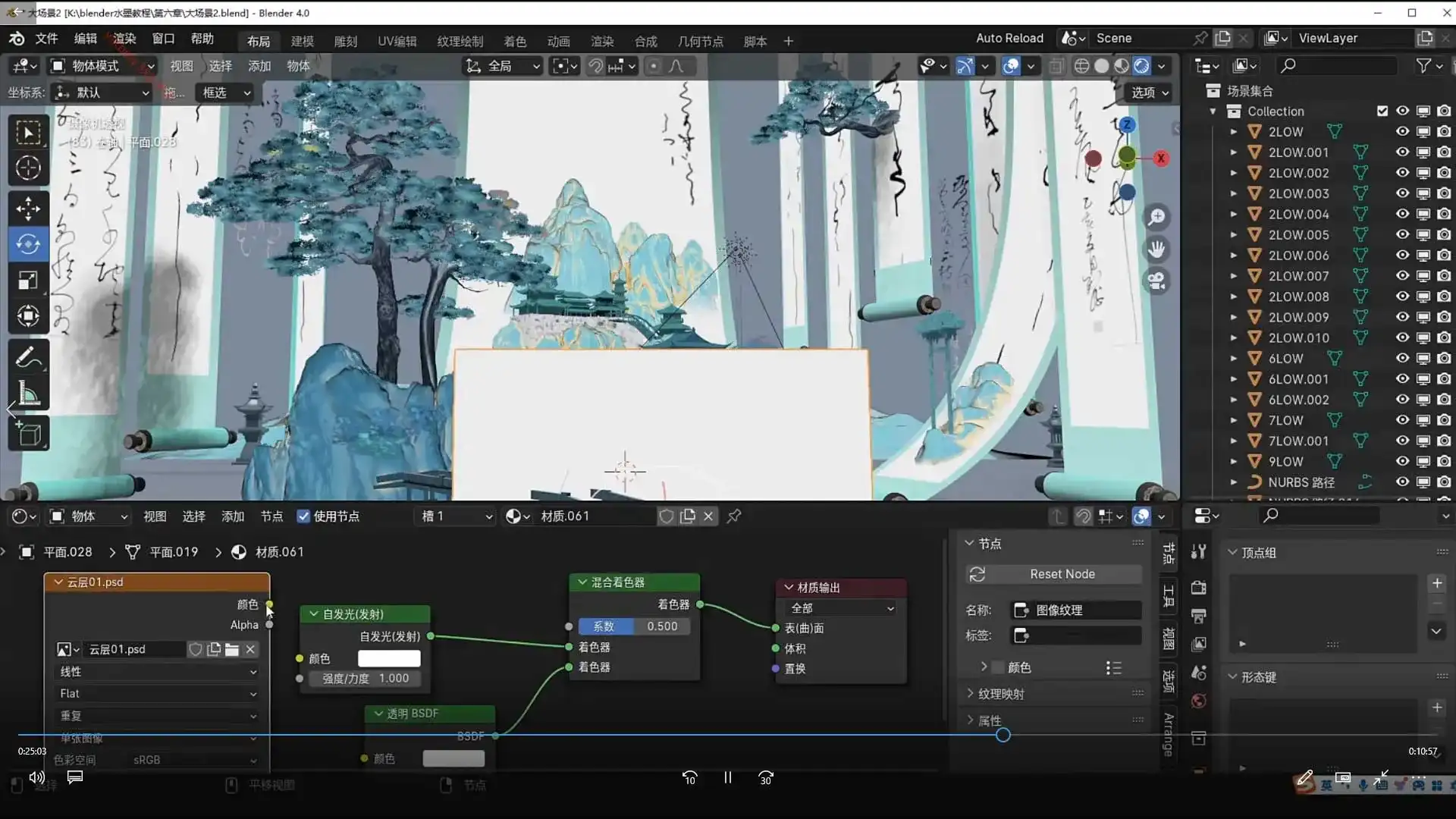 图片[5]-MG动画自习室Blender水墨人物与场景案例教程2024年（高清画质带素材）-造集CREASETS