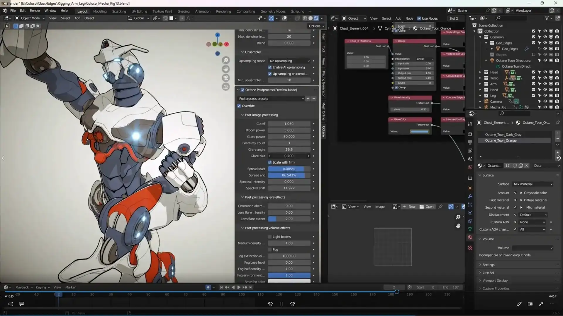 图片[6]-Coloso教程丨使用Octane for Blender制作3D动漫风格机甲 中文字幕（高清画质带资产）-造集CREASETS