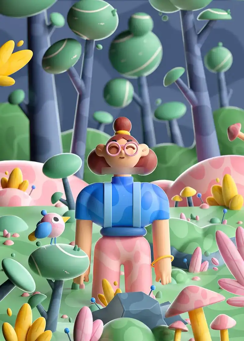 图片[1]-Cinema 4D：让有趣的3D插图栩栩如生（高清画质无素材）-造集CREASETS