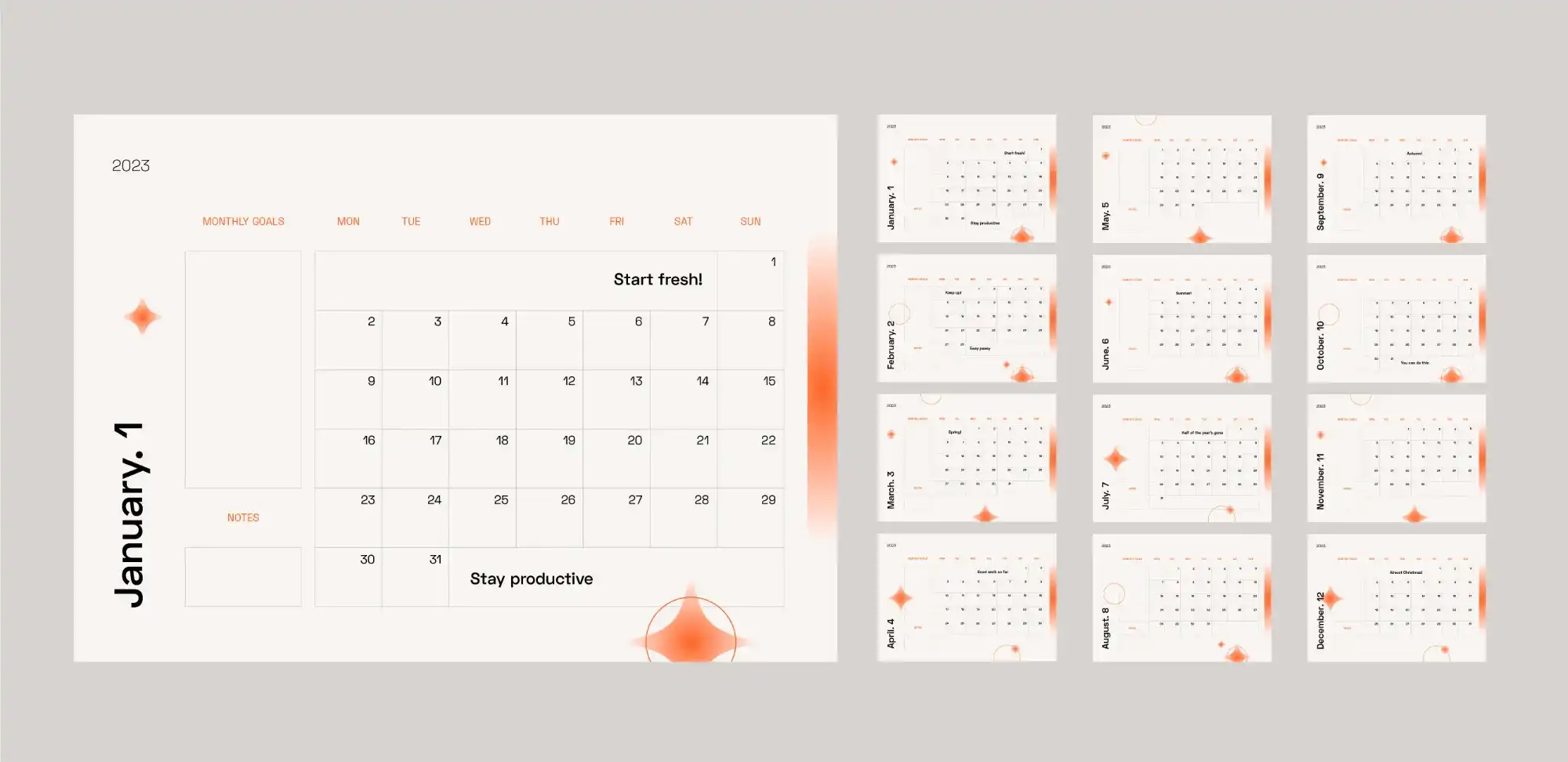 图片[2]-简约高级日历封面模板-造集CREASETS
