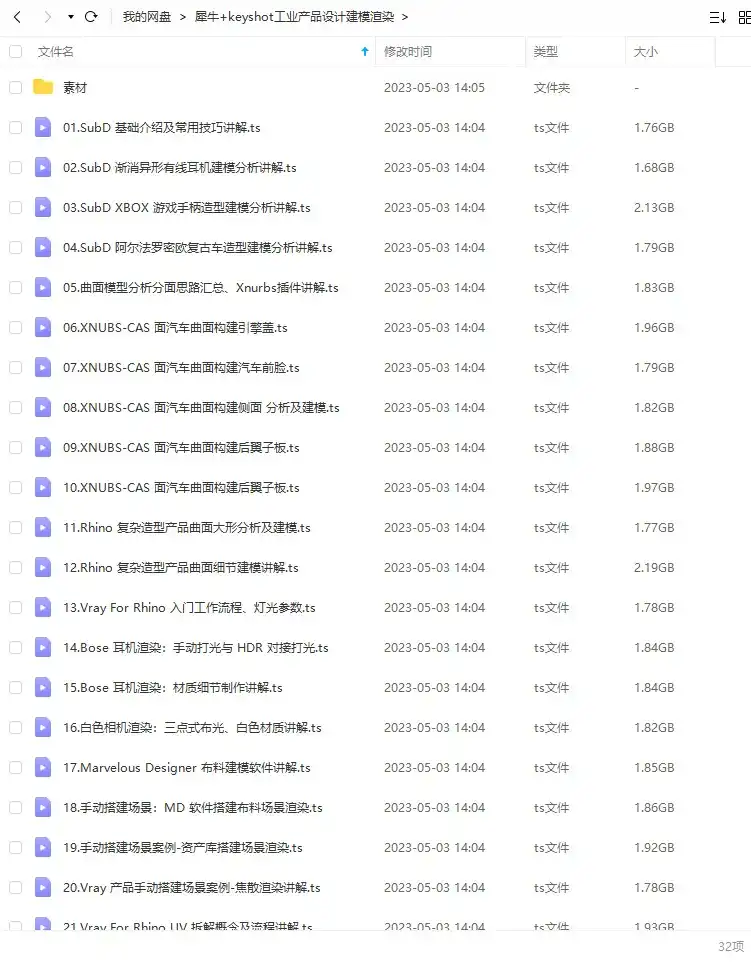 图片[1]-犀牛Rhino keyshot高阶产品建模渲染第2期2022年（高清画质带素材）-造集CREASETS