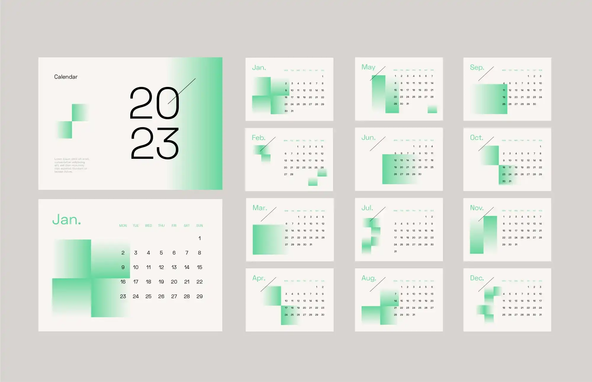 图片[3]-简约高级日历封面模板-造集CREASETS