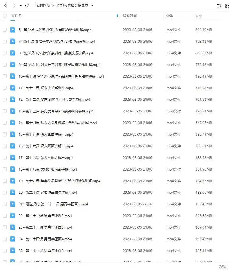 图片[1]-周旭波素描头像课堂2022年（高清画质无素材）-造集CREASETS