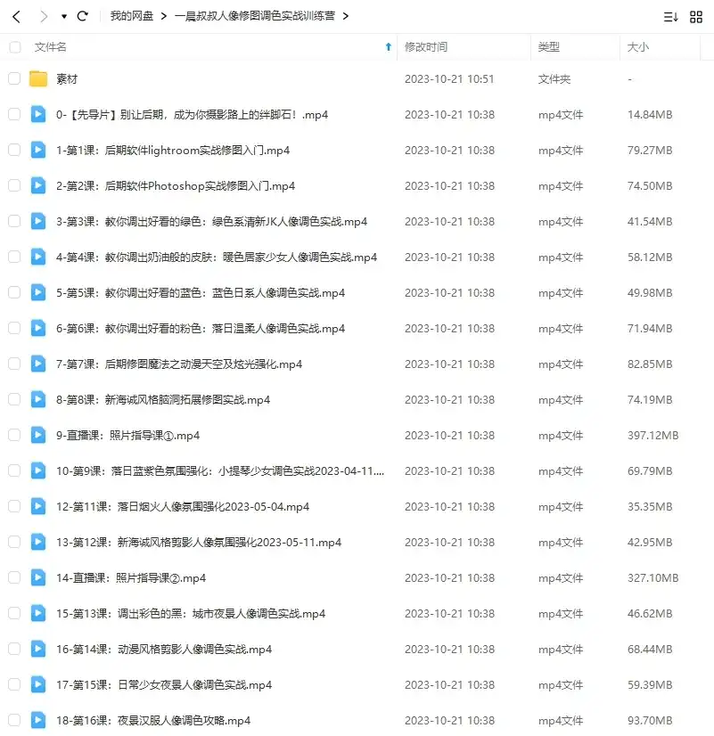 图片[2]-一晨叔叔人像修图调色实战训练营2023年（画质清晰带部分素材）-造集CREASETS