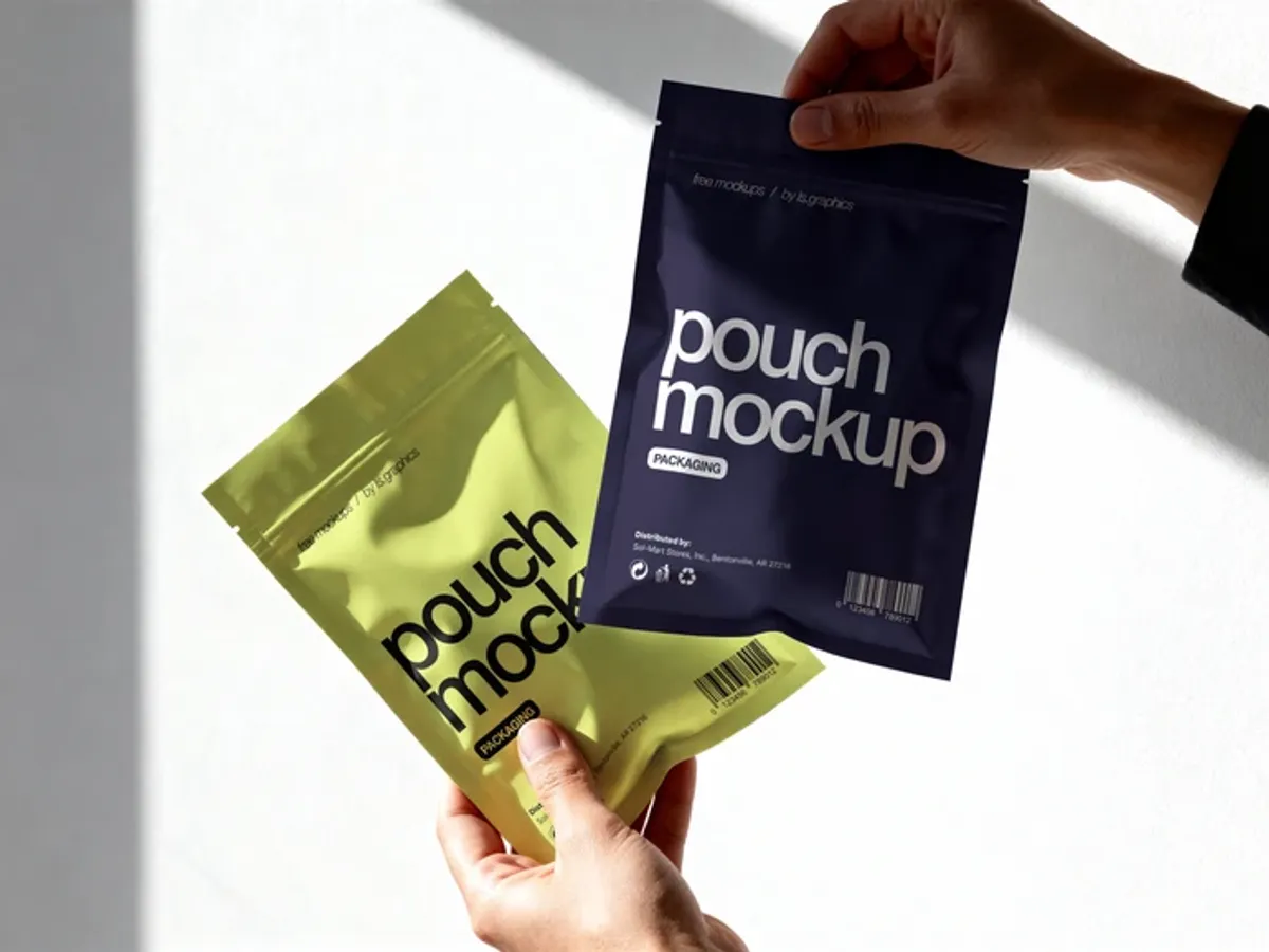 图片[1]-自然光下手持包装袋样机场景-造集CREASETS