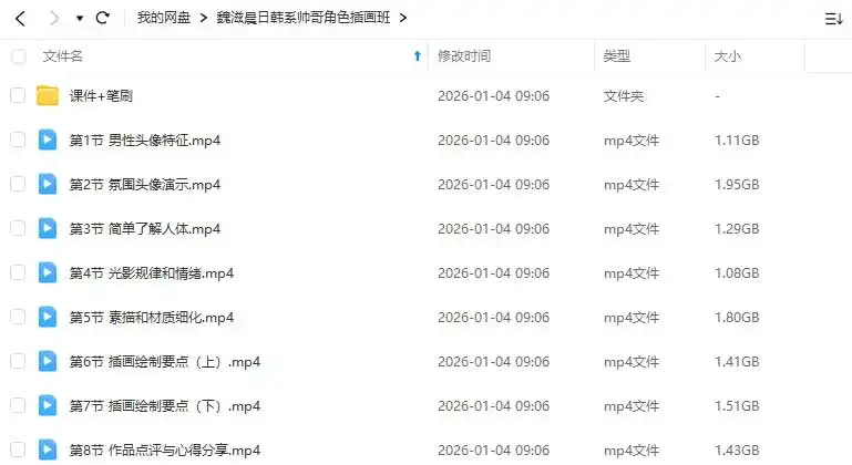 图片[1]-魏滋晨日韩系帅哥角色插画班2025年（高清画质带课件笔刷）-造集CREASETS