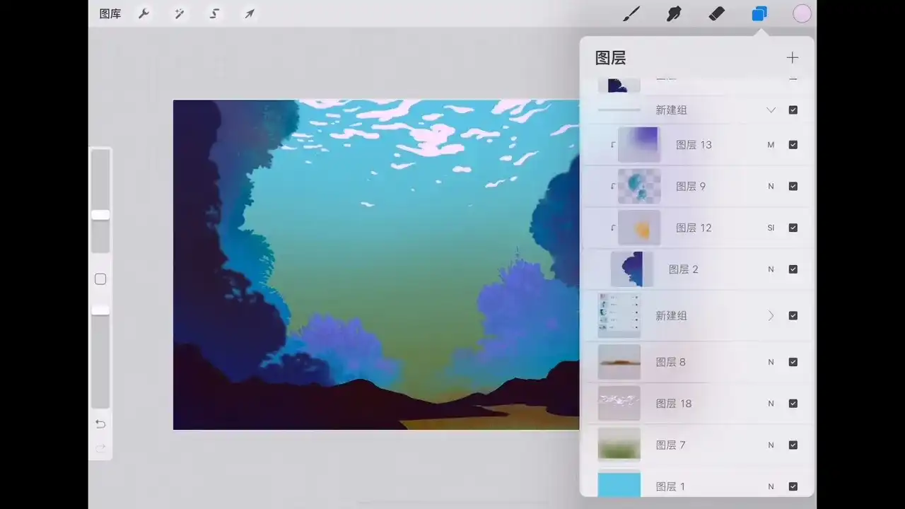 图片[7]-【肚肚九九】ipad场景插画基础训练2020年12月（高清画质带笔刷）-造集CREASETS