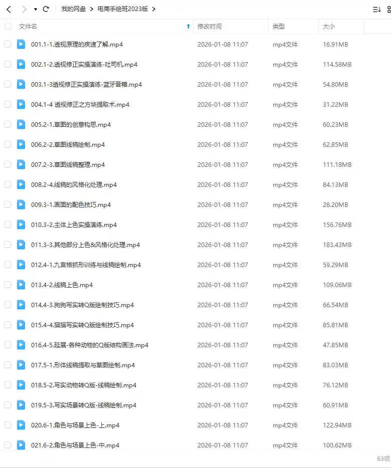 图片[1]-电商手绘班2023版（高清画质无素材）-造集CREASETS