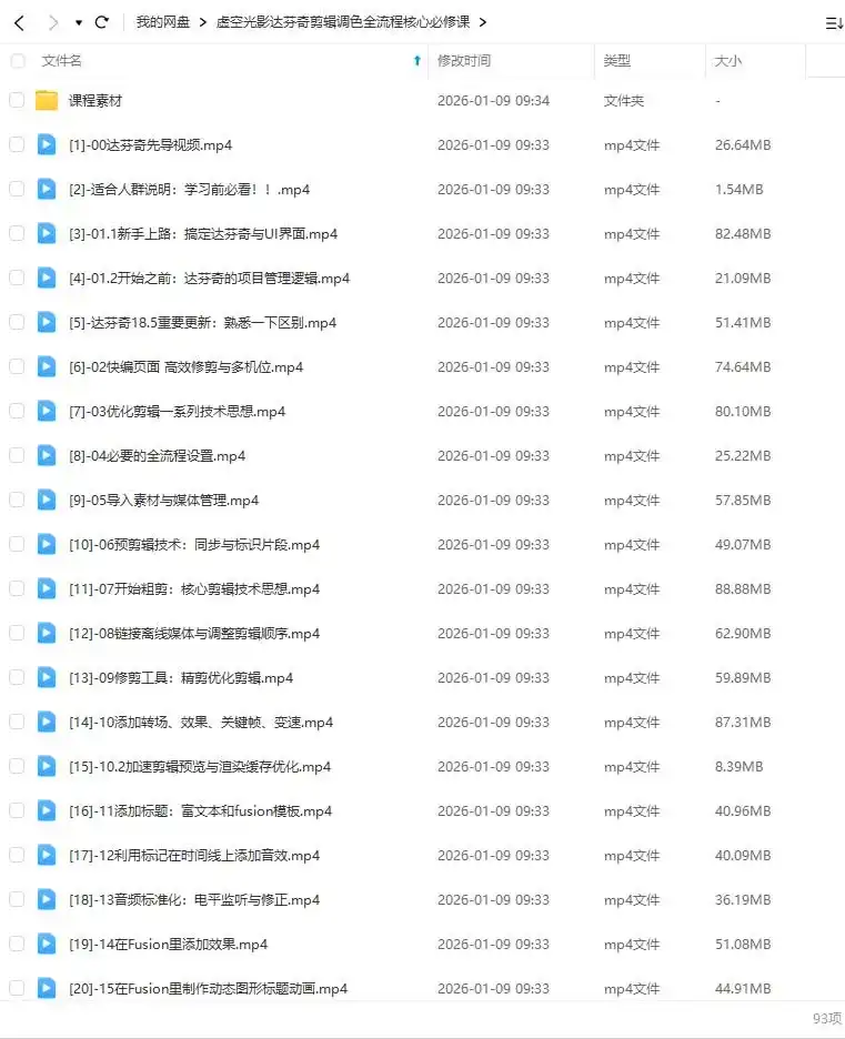 图片[2]-虚空光影达芬奇剪辑调色全流程核心必修课（高清画质带素材）-造集CREASETS