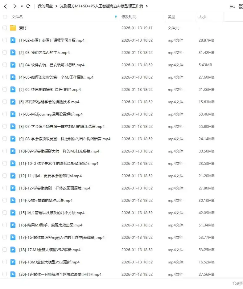 图片[2]-光影魔方MJ+SD+PS人工智能商业AI模型课工作篇（高清画质带素材）-造集CREASETS