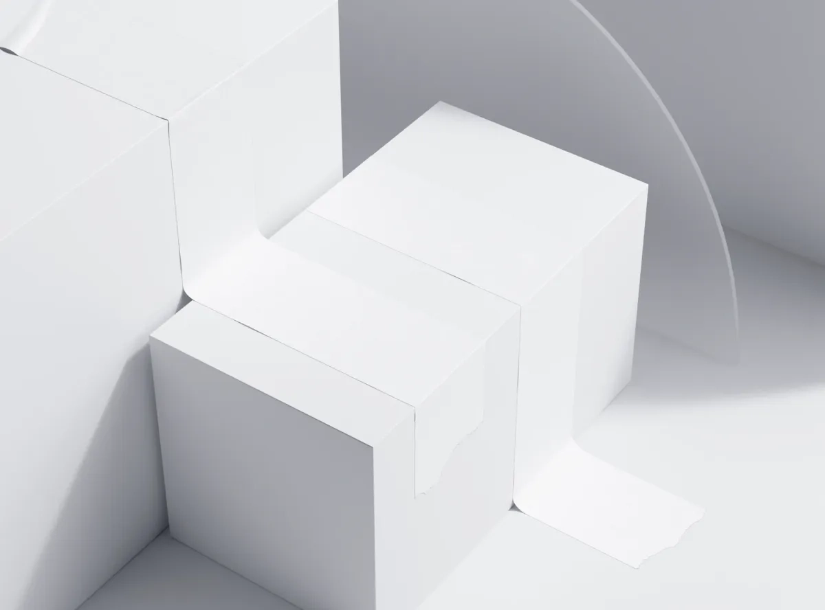 图片[2]-白色方块上的三个胶带盒样机-造集CREASETS